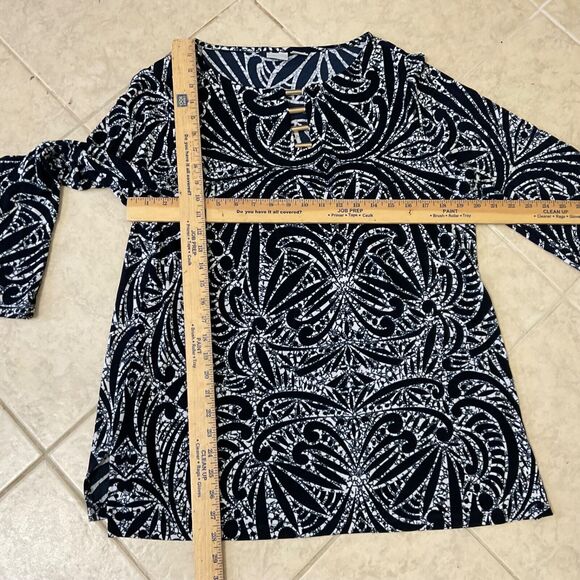 Chico's Travelers Slinky Knit Tunic Top Women’s size Large career Travel - Picture 6 of 12